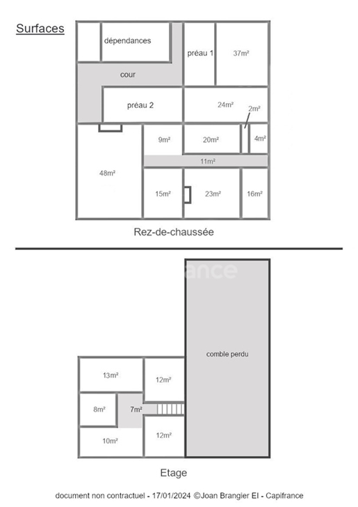 Dpt Vienne (86), à vendre Leigne-Les-Bois maison P8 de 271 m² avec garage et dépendances - Terrain d
