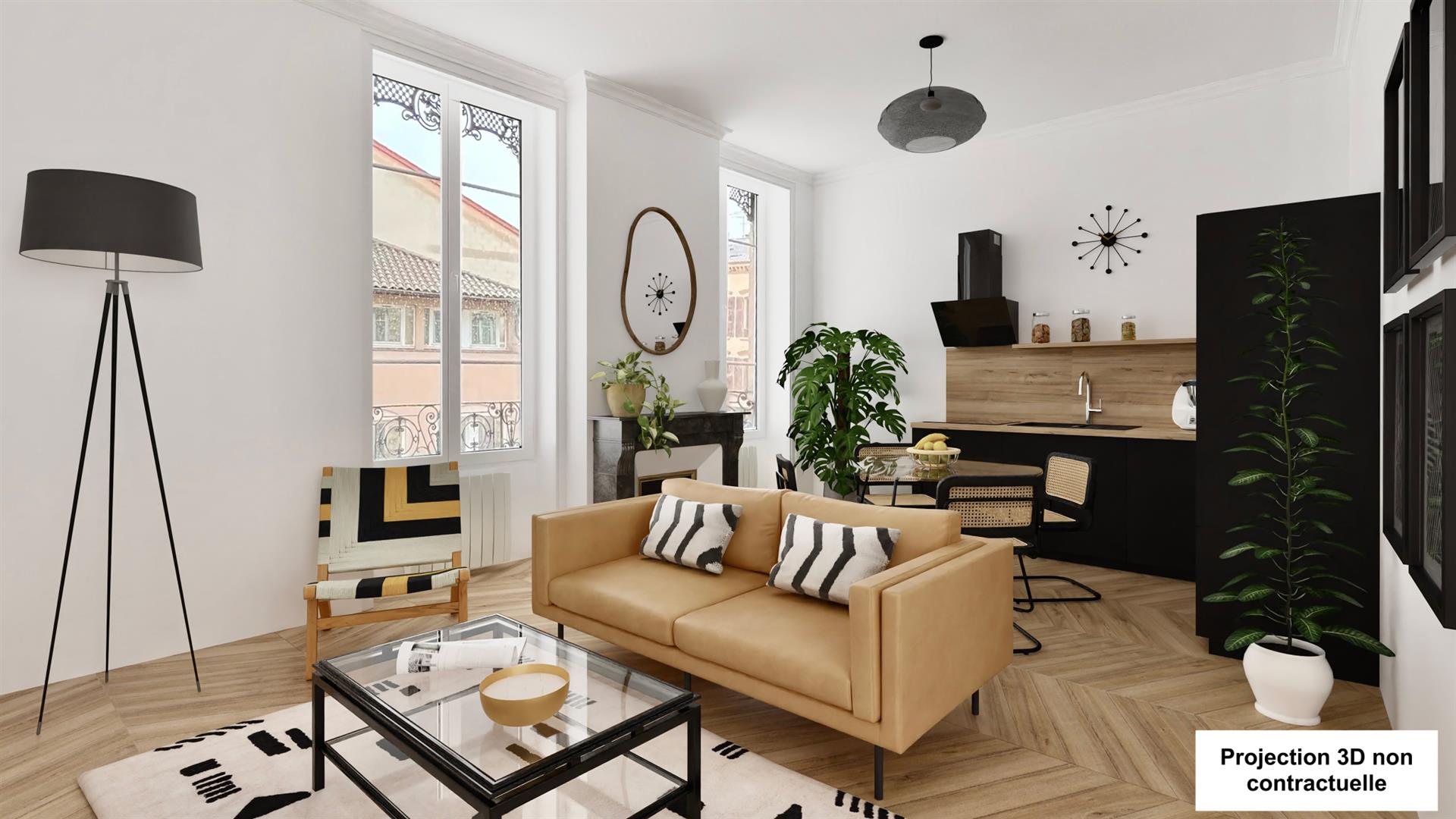 Superb T3 of 72 m2 in the very center of Villefranche