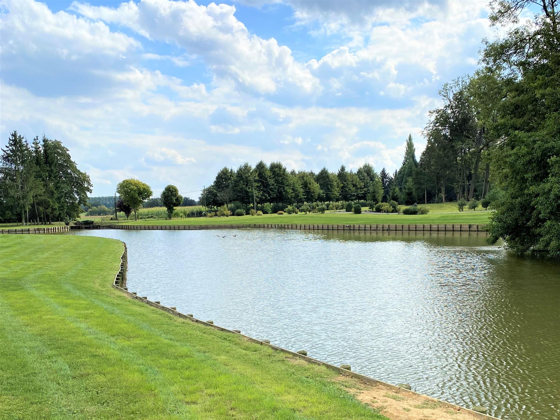 Propriétés sur 3.3 ha avec deux étangs et chalet aménagé viabilsé, deux étangs, parties boisées, un 