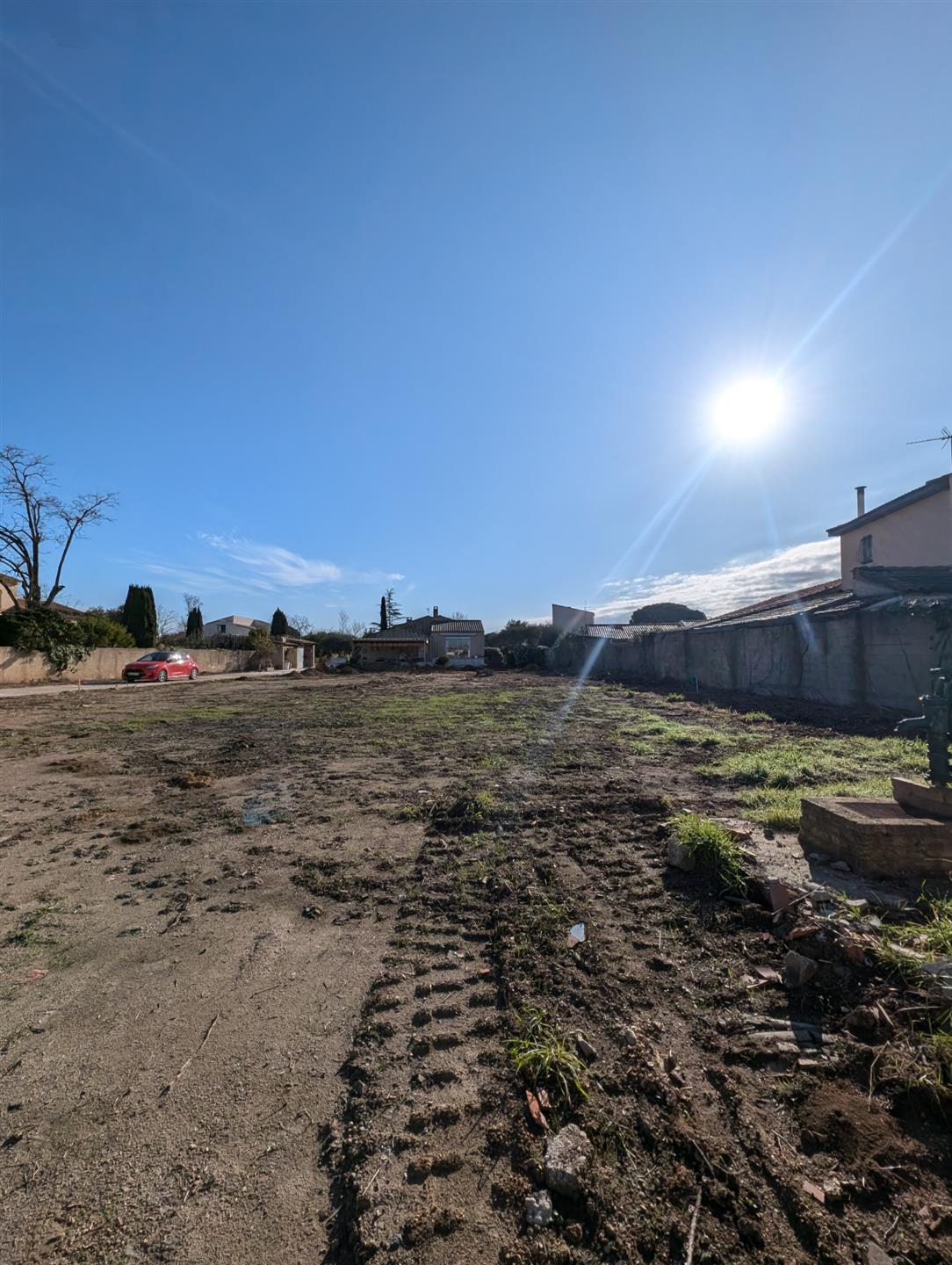 For Sale - Montady - Building Plot Of 508 M2 Serviced And Partially Fenced