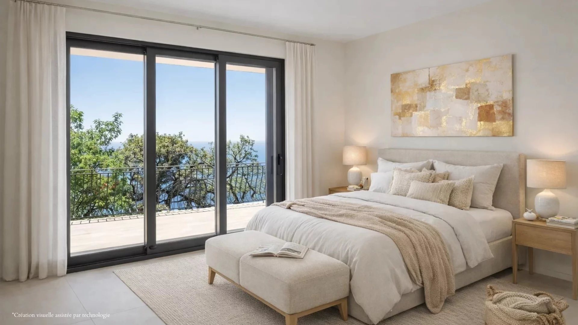 New contemporary villa with sea view