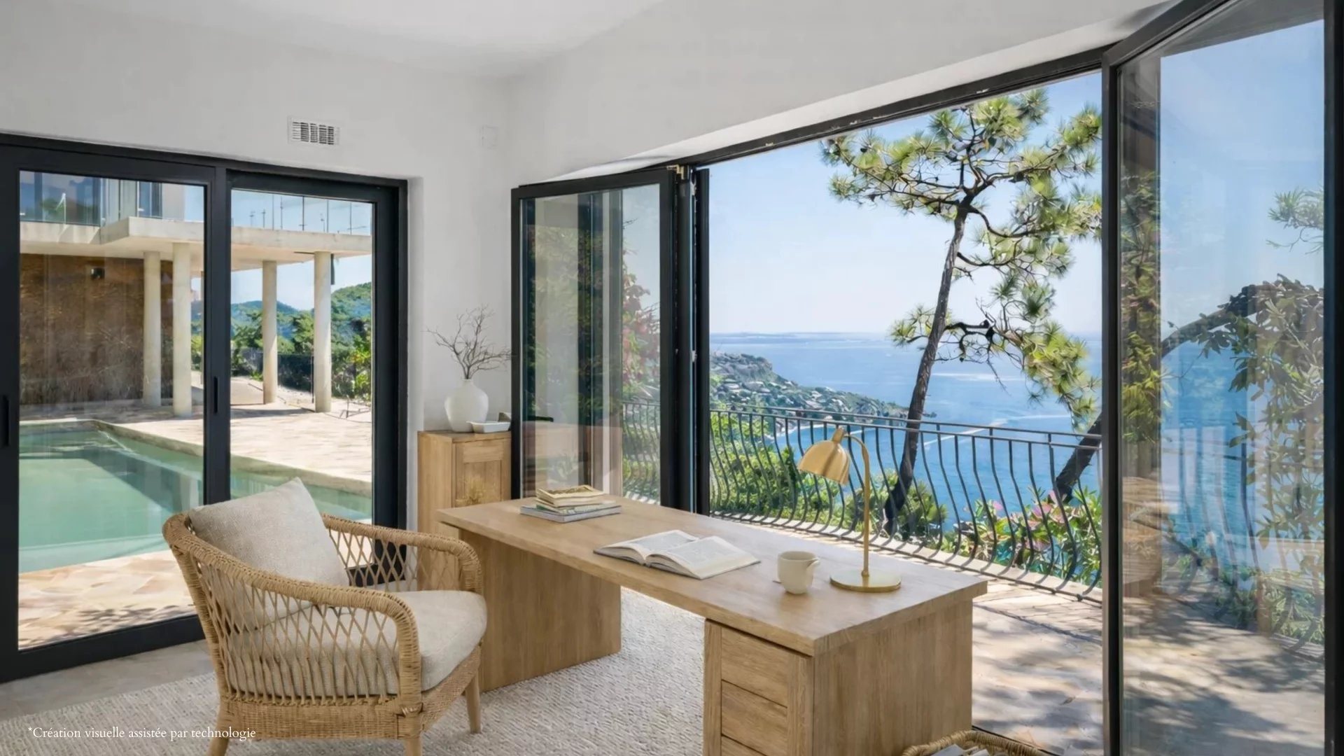 New contemporary villa with sea view