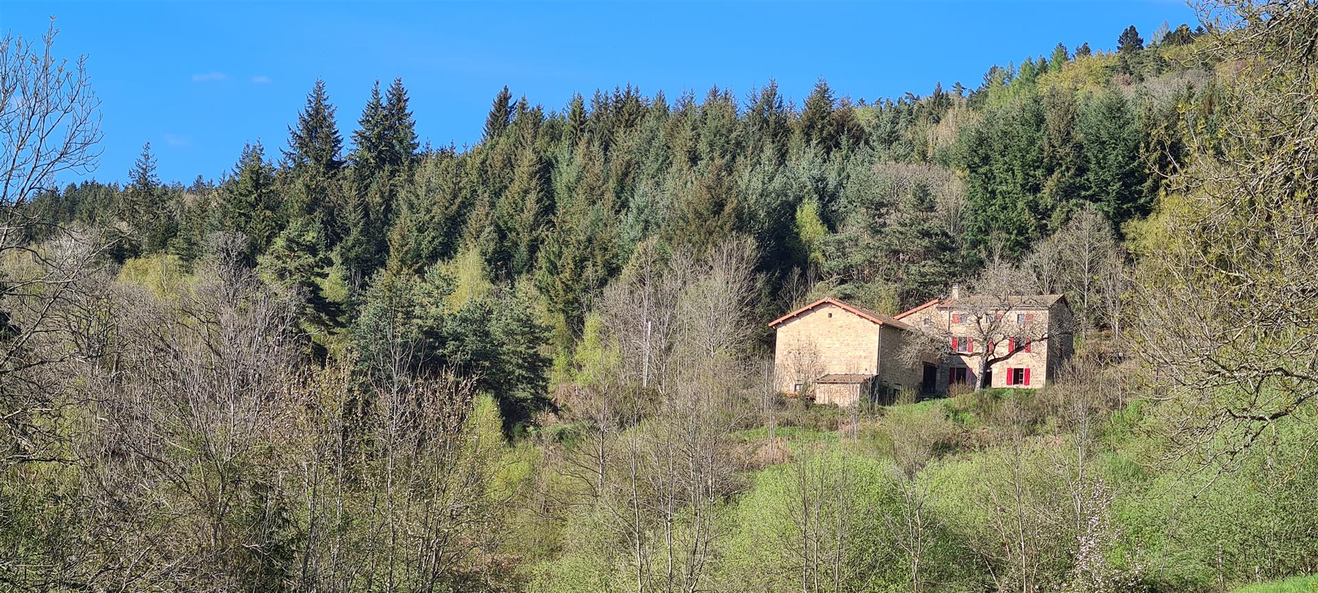 Robuust boerenhuis met schuren, veel grond en een schitterende ligging Central Massif, Auvergne, Puy