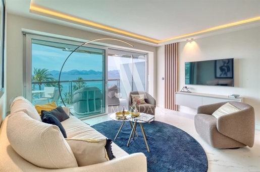 Cannes - Croisette - 3 Zimmer 90 m2 mit Blick auf das Meer, Terrasse 10m2, Parkplatz, Keller
