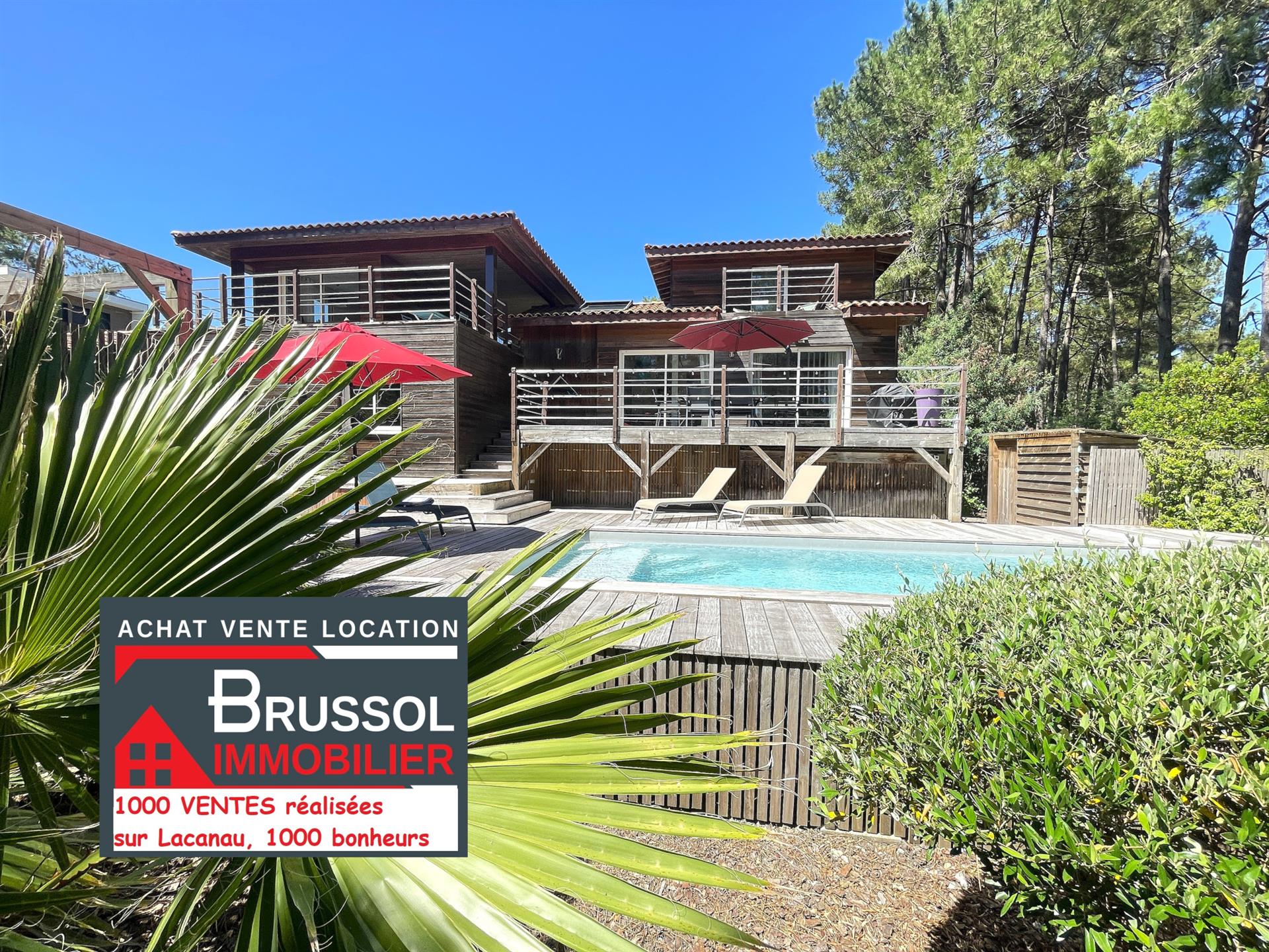 Brussol Lacanau Agency luxury 5 bedroom house with swimming pool terrace 33680 Lacanau Océan Gironde