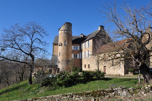 Maison de caractère avec tour médiévale, chambres d'hôtes, calme avec vue dominante, entre Conques e