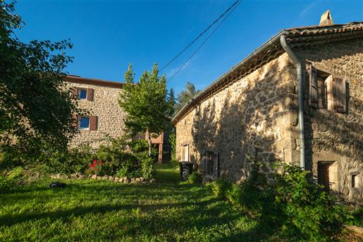 Vernoux region, residential house with outbuildings on 3638m² of land