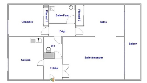 03200 Vichy - Cœur De Ville - 3 room apartment and cellar in addition to a garage