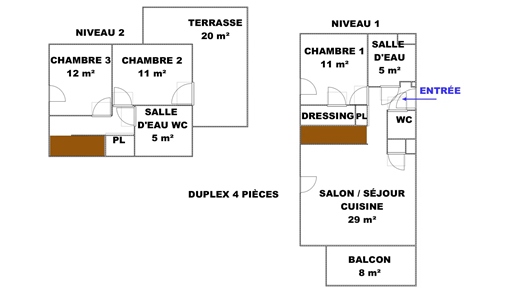 83100 Toulon - Duplex 4 Rooms Balcony Terrace Garage Private Parking And Cellar - Haut Font Pre / Ba