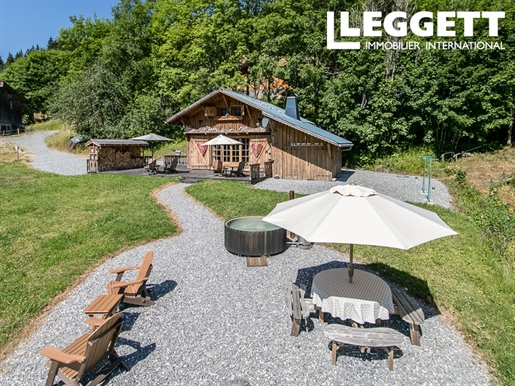 Luxury chalet in a secluded location above Samoens. Breathtaking views of the surrounding mountains