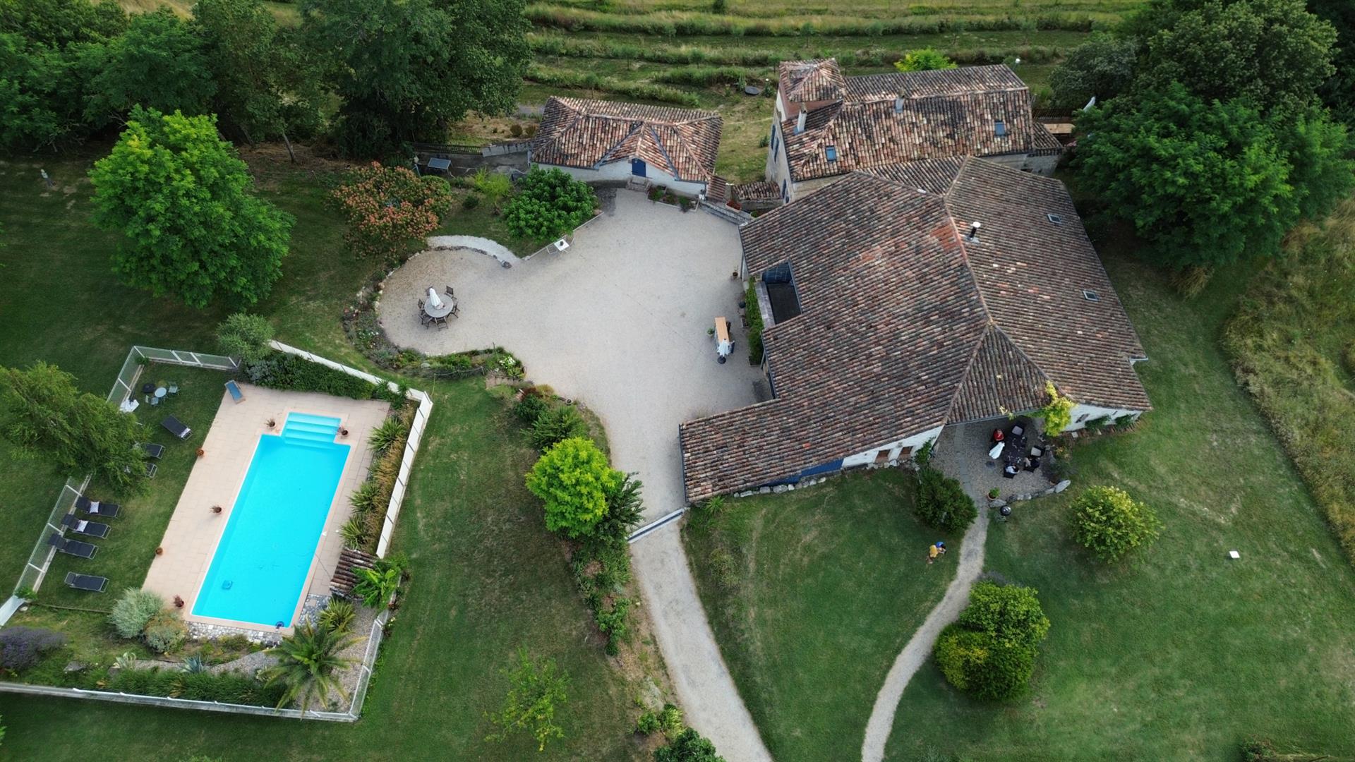 Fully restored stone estate comprising 2 stone gîtes and swimming pool on 1.5 hectares of land