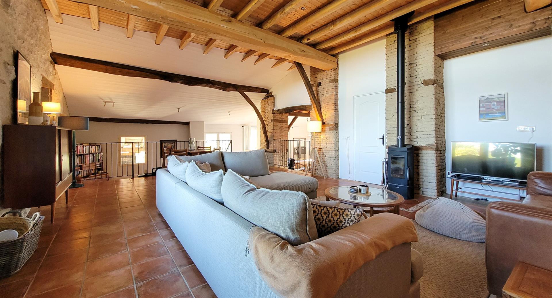 Fully restored stone estate comprising 2 stone gîtes and swimming pool on 1.5 hectares of land