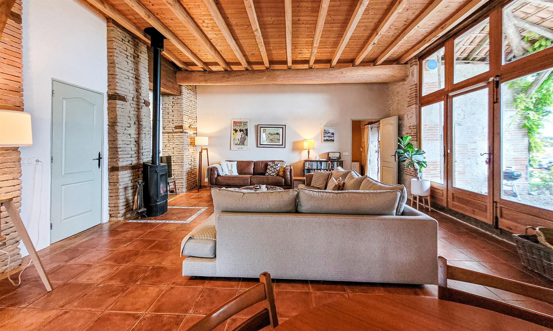 Fully restored stone estate comprising 2 stone gîtes and swimming pool on 1.5 hectares of land