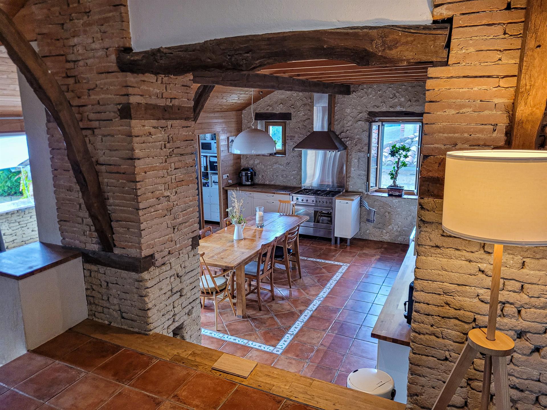 Fully restored stone estate comprising 2 stone gîtes and swimming pool on 1.5 hectares of land
