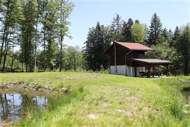 Magnificent natural property with 2 chalets, ponds and 10 ha of land