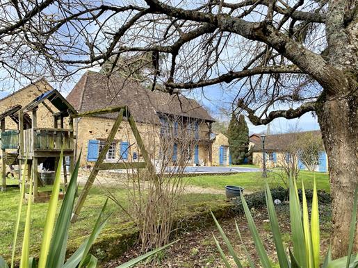 Restored 19th century farmhouse with gite, swimming pool and large garden  near Le Bugue, Dordogne