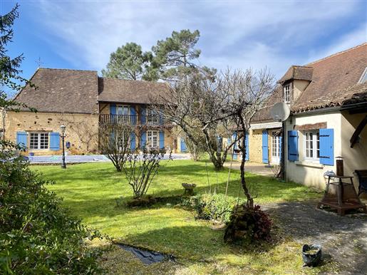 Restored 19th century farmhouse with gite, swimming pool and large garden  near Le Bugue, Dordogne