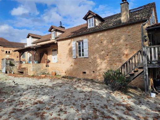 Restored farmhouse with gite, 2 swimming pools, outbuildings and 20ha  near Fumel, Lot et Garonne