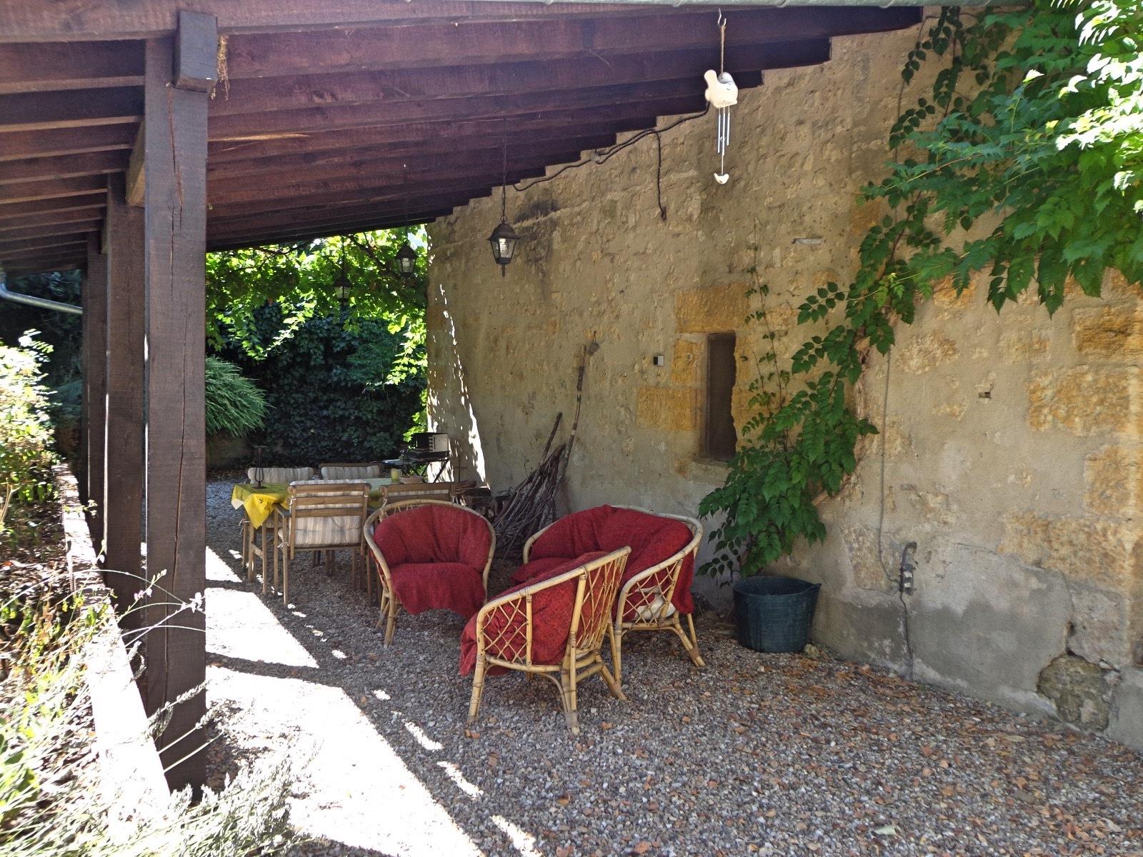 Antigua casa de piedra con casa rural y piscina - 24610 Minzac