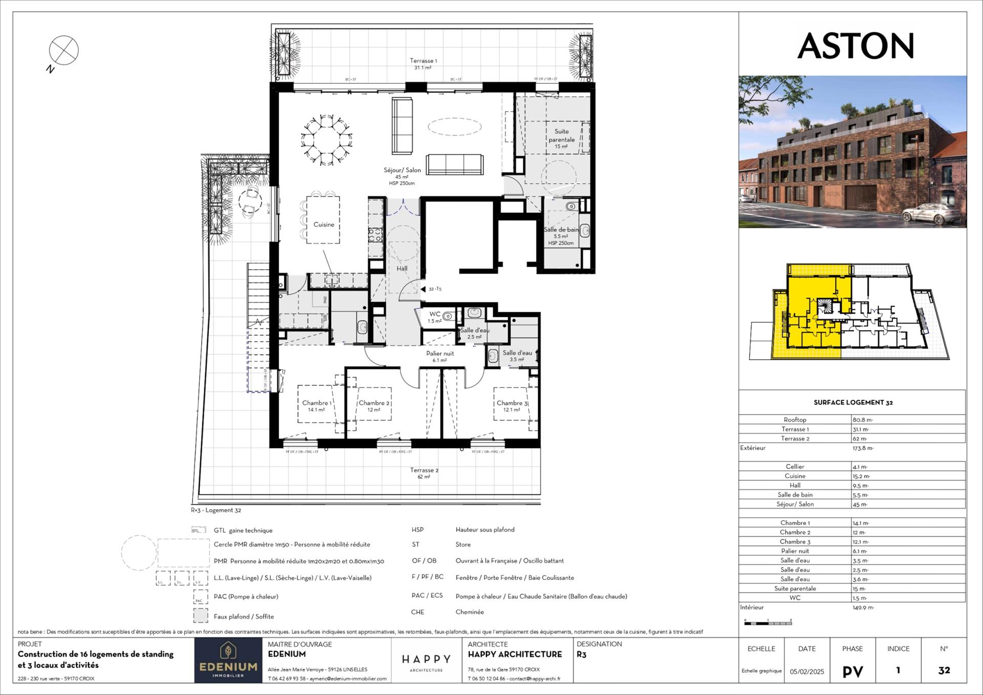 Croix (59) Quartier Beaumont Exceptionnel 6 Pieces Penthouse