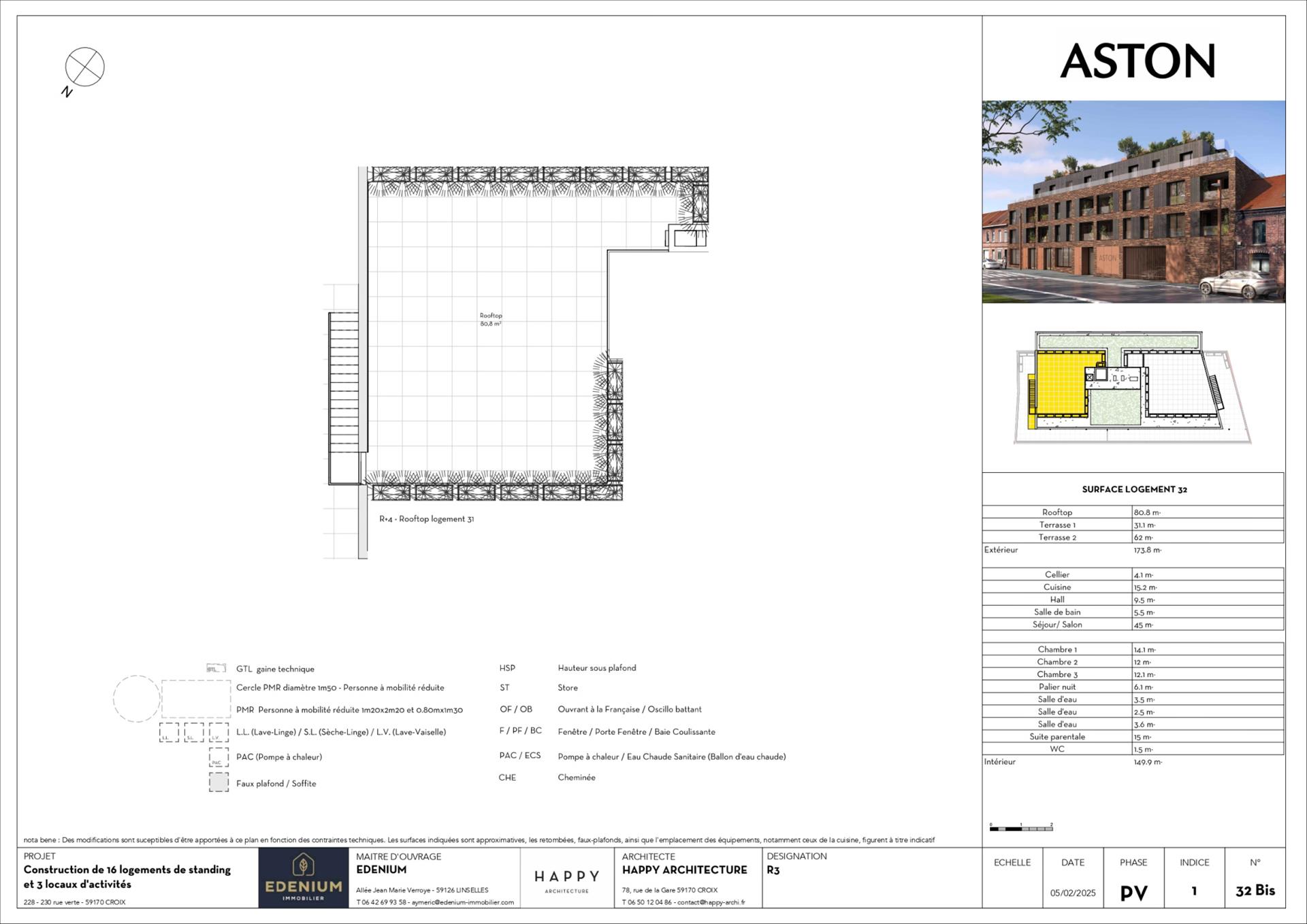 Croix (59) Quartier Beaumont Exceptionnel 6 Pieces Penthouse