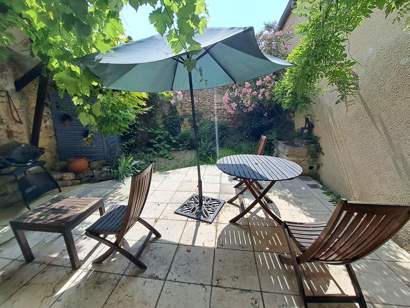Village house with garden