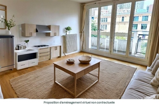 Dpt Paris (75), à vendre Paris 15Eme Arrondissement appartement T1 de 43,11m² avec balcon