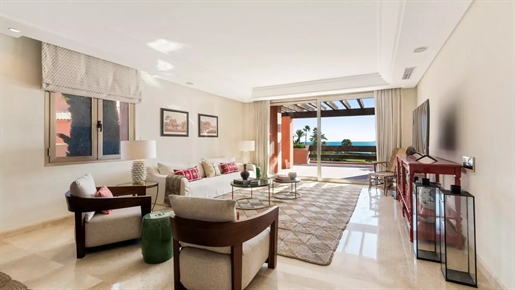 New beachfront duplex penthouse with postcard-perfect sea views for sale in La Morera, Marbella East