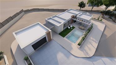 Hermoso proyecto de casa moderna de 3 dormitorios con piscina en fortuna