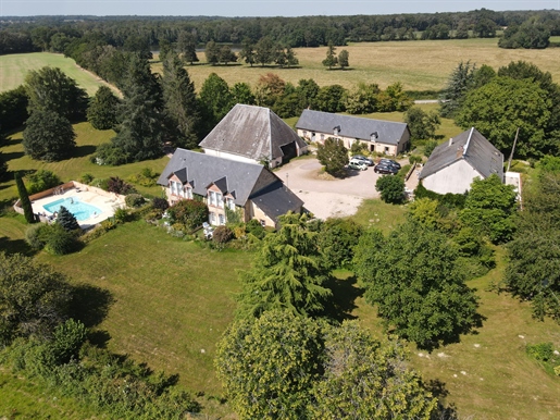 At the gates of Sologne, 8 minutes from Aubigny-sur Nère, property on a 1.8 hectare wooded park