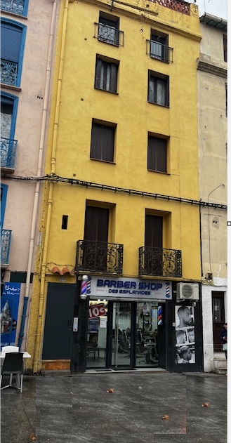 Investeer in een gebouw met 1 winkel, 3 studio's, 1 f3 duplex met terras in Perpignan tussen de