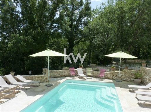 House with exceptional view, swimming pool - single storey - Goudargues (Ga
