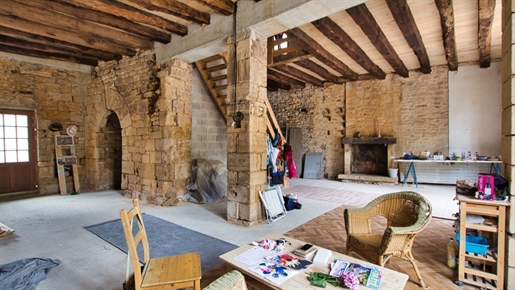 Stone property in the old ramparts of Sarlat - Terraces - inner courtyard -
