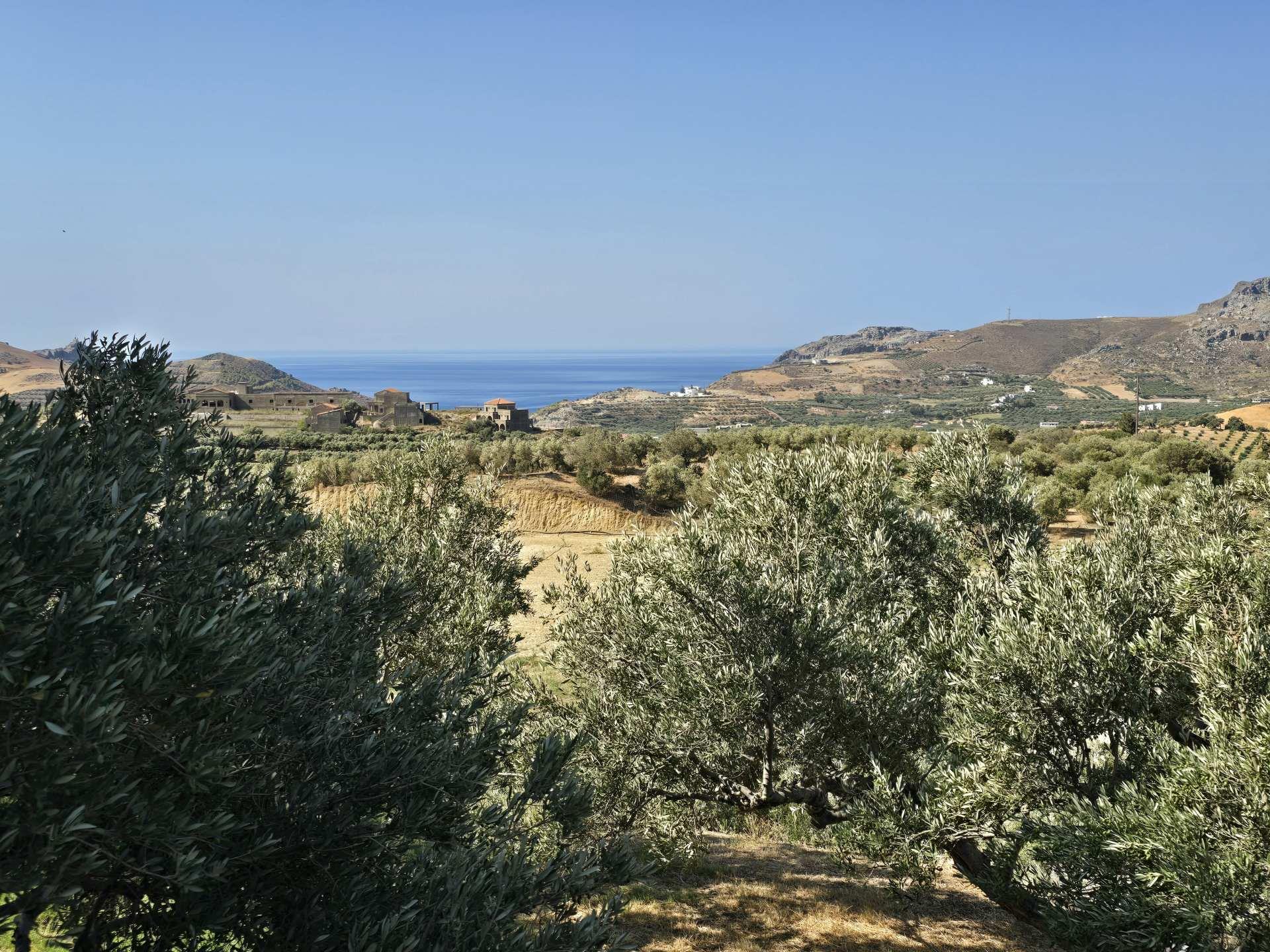Grundstück mit herrlicher Aussicht in Mariou bei Plakias