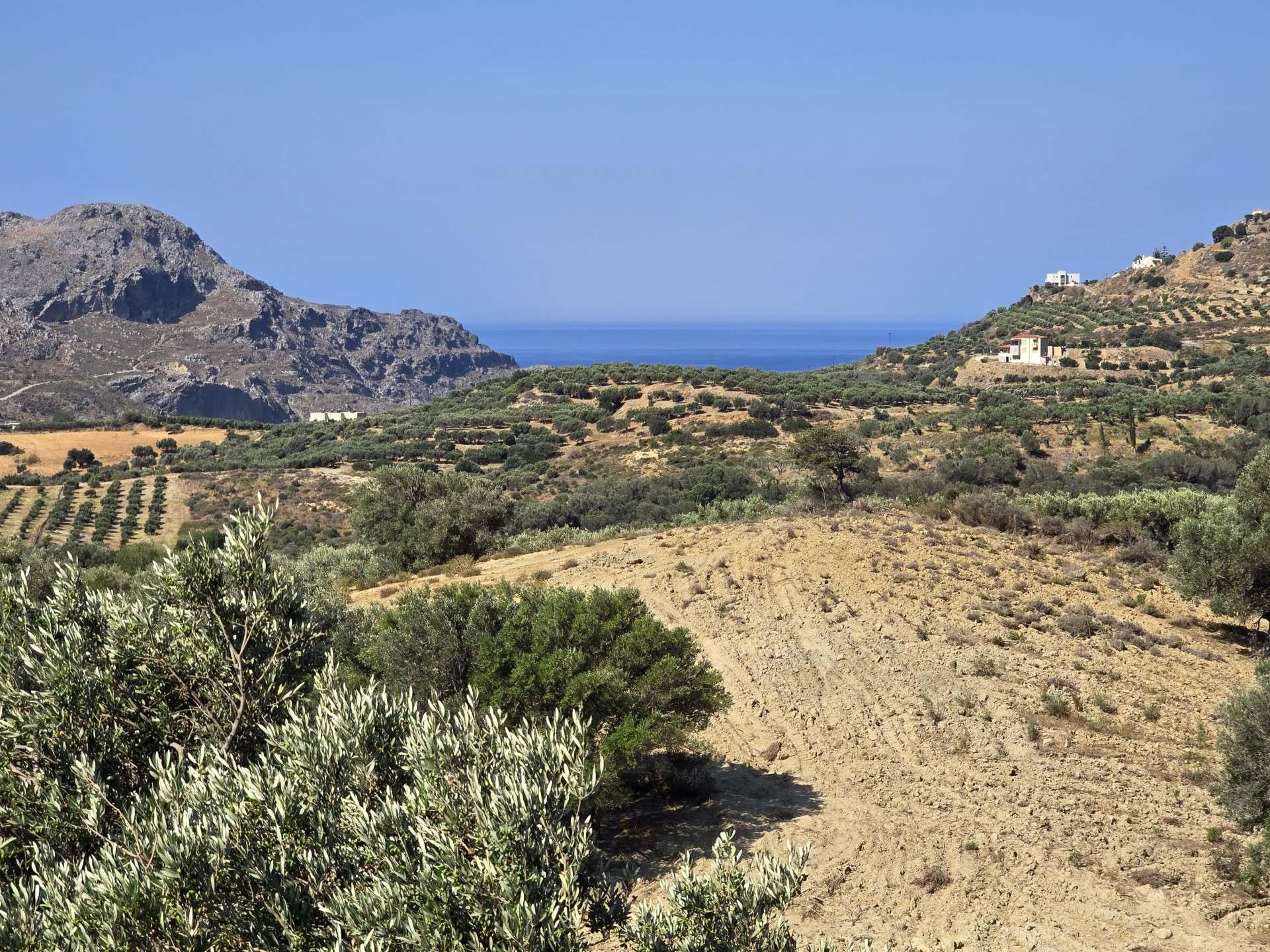Grundstück mit herrlicher Aussicht in Mariou bei Plakias