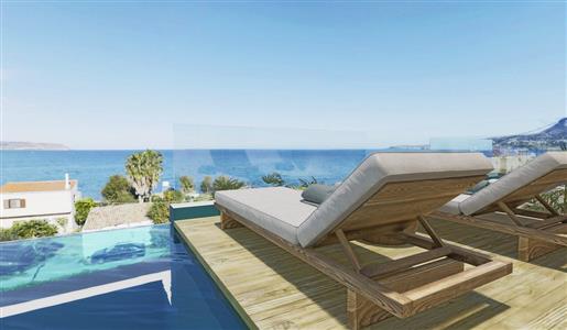 Nieuw luxe appartement met privézwembad en uitzicht op zee op loopafstand van het strand te koop in 