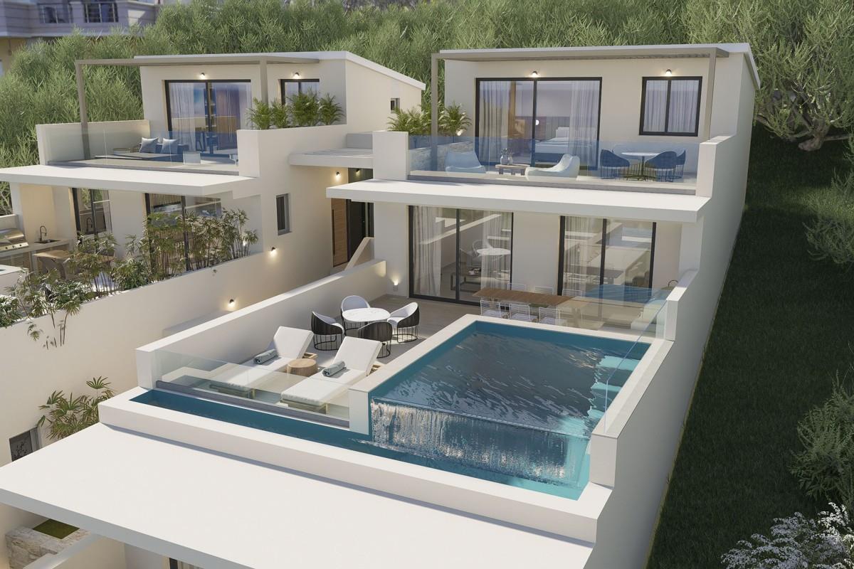 Luxus-Maisonette mit privatem Pool und herrlichem Meerblick nur wenige Schritte vom Strand entfernt