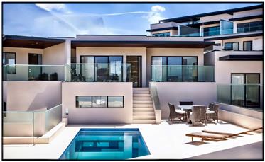 Nouvelle villa de luxe avec piscine privée et vue imprenable sur la mer à vendre à Kalives Apokoron