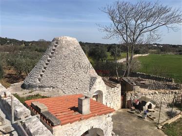 Beautiful stone farmhouse with trulli for sale