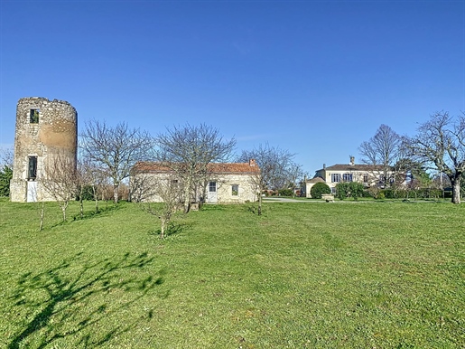 House with swimming pool and gîte. Land with View of the Gironde Estuary