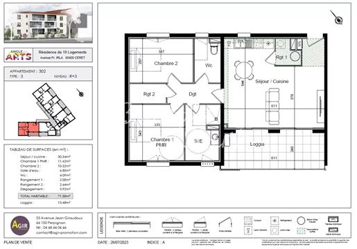 Off-Plan 2-Bed Appartment (Lot 302), Residence L'angle Des Arts, Ceret
