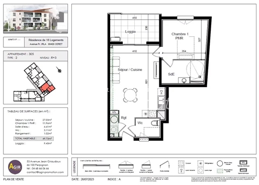Off-Plan 1-Bed Appartment (Lot 305), Residence L'angle Des Arts, Ceret