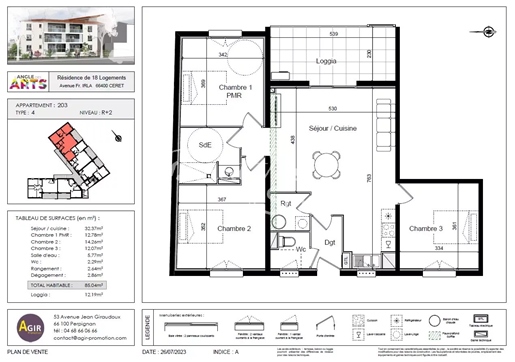 Appartement T4 (Lot 203), L'angle Des Arts, Ceret