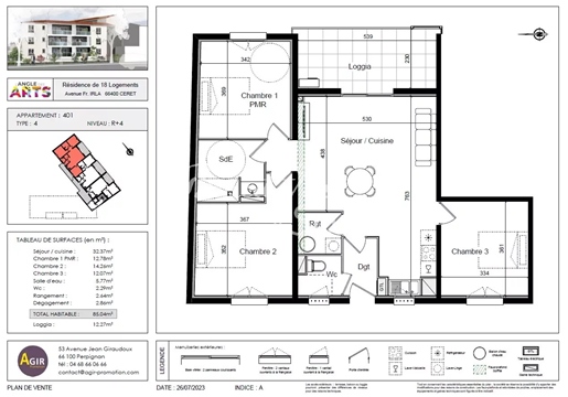 Off-Plan 3-Bed Appartment (Lot 401), Residence L'angle Des Arts, Ceret