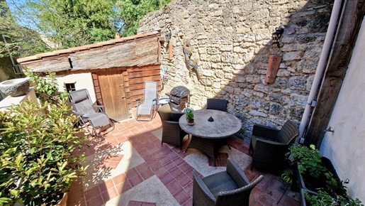 Lovely 3 bed village house with 24m garden and 28m roof terrace in pretty hamlet 2 km from the centr