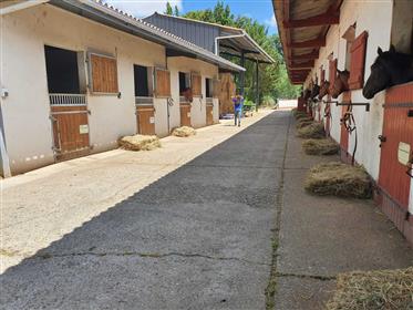 Mont-De-Marsan, on less than 1 hectare, galloper stable including 2 dwellings