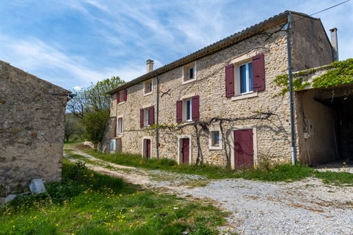 Renovated mas nestled in the heart of an olive grove offering stunning views of Mont Ventoux.