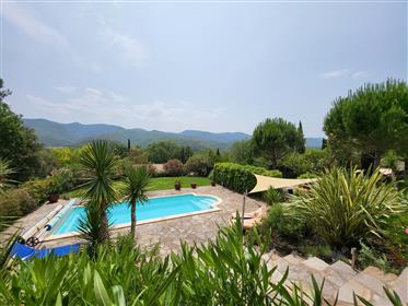 Spacious house with 2 identique apartments, large garage, private pool and stunning views. 