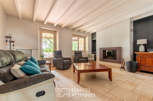 Maison de famille avec piscine à la campagne