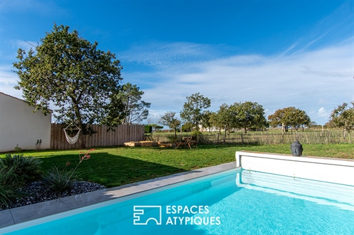 Contemporary property with swimming pool and gîtes